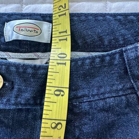 Vintage 90s TALBOTS Jeans Womens Cropped Dark Wash Mid Rise Stretch | 10 - Picture 10 of 13